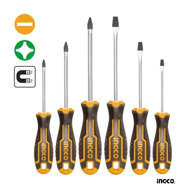 Ingco Κατσαβίδια Σετ 6 τεμ.