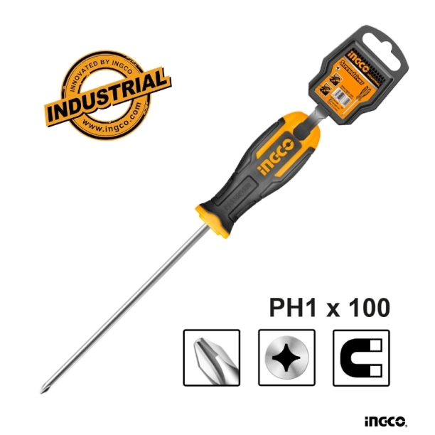 Ingco Κατσαβίδι Σταυρού PH1x100mm