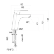 Fiore Kevon 81NN8124 Μπαταρία Νιπτήρος, μαύρο ματ