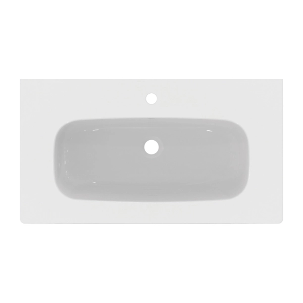 Ideal Standard Eurovit+/iLife 80 Σετ Έπιπλο Μπάνιου με Νιπτήρα, White Glossy