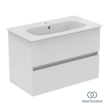 Ideal Standard Eurovit+/iLife 80 Σετ Έπιπλο Μπάνιου με Νιπτήρα, White Glossy