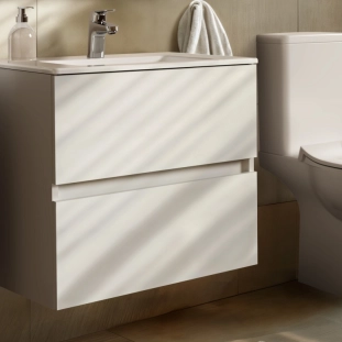 Ideal Standard Eurovit+/Tempo 60 Σετ Έπιπλο Μπάνιου με Νιπτήρα, White Gloss
