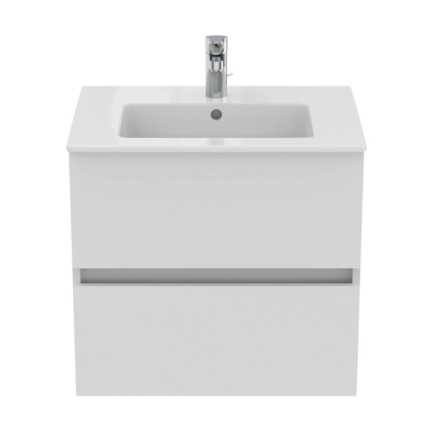 Ideal Standard Eurovit+/Tempo 60 Σετ Έπιπλο Μπάνιου με Νιπτήρα, White Gloss