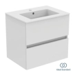 Ideal Standard Eurovit+/Tempo 60 Σετ Έπιπλο Μπάνιου με Νιπτήρα, White Gloss