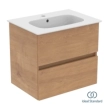 Ideal Standard Eurovit+/iLife 60 Σετ Έπιπλο Μπάνιου με Νιπτήρα, Natural Oak