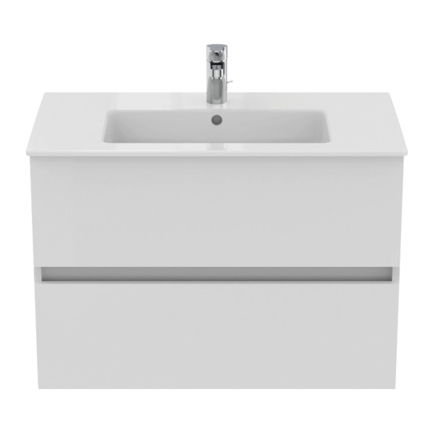Ideal Standard Eurovit+/Tempo 80 Σετ Έπιπλο Μπάνιου με Νιπτήρα, White Gloss