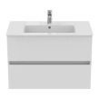 Ideal Standard Eurovit+/Tempo 80 Σετ Έπιπλο Μπάνιου με Νιπτήρα, White Gloss