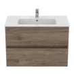 Ideal Standard Eurovit+/Tempo 80 Σετ Έπιπλο Μπάνιου με Νιπτήρα, Flint Hickory