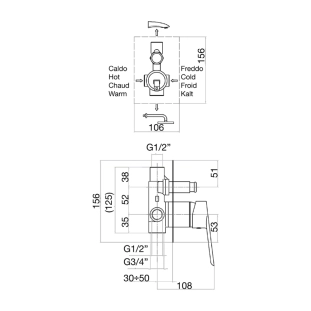 Fiore Kevon 81NN7517 Πλήρες Σύστημα Εντοιχιζόμενης Μπαταρίας λουτρού, μαύρο ματ 2