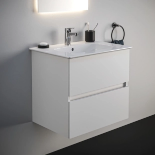 Ideal Standard Eurovit+/iLife 60 Σετ Έπιπλο Μπάνιου με Νιπτήρα, White Glossy