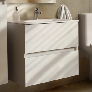 Ideal Standard Eurovit+/iLife 60 Σετ Έπιπλο Μπάνιου με Νιπτήρα, White Glossy