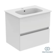 Ideal Standard Eurovit+/iLife 60 Σετ Έπιπλο Μπάνιου με Νιπτήρα, White Glossy