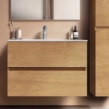 Ideal Standard Eurovit+/Tempo 80 Σετ Έπιπλο Μπάνιου με Νιπτήρα, Natural Oak