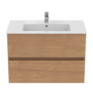 Ideal Standard Eurovit+/Tempo 80 Σετ Έπιπλο Μπάνιου με Νιπτήρα, Natural Oak