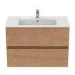 Ideal Standard Eurovit+/Tempo 80 Σετ Έπιπλο Μπάνιου με Νιπτήρα, Natural Oak