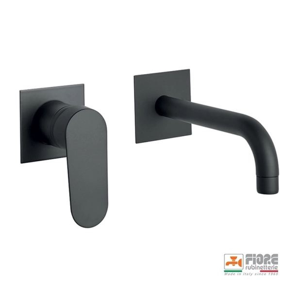 Fiore Kevon 81NN7527 Πλήρες Σύστημα Εντοιχιζόμενης Μπαταρίας Νιπτήρος, μαύρο ματ
