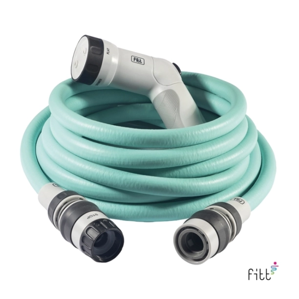 Σετ λάστιχο κήπου Fitt Ikon aquamarine 15μ. με αξεσουάρ