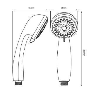 Viospiral Arosa 06-2704/S Τηλέφωνo Ντους 3 ροών, Χρωμέ 2