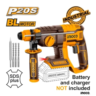 Ingco Πιστολέτο Περιστροφικό Κρουστικό Σκαπτικό Μπαταρίας 20V Li-Ion SOLO 2J CRHLI20208