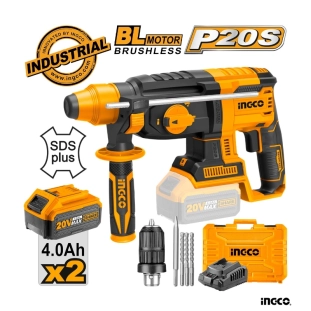 Ingco Πιστολέτο Περιστροφικό Κρουστικό Σκαπτικό Μπαταρίας 20V Li-Ion 2.5J CRHLI202289