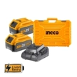 Ingco Πιστολέτο Περιστροφικό Κρουστικό Σκαπτικό Μπαταρίας 20V Li-Ion 2.5J CRHLI202287