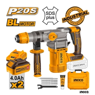 Ingco Πιστολέτο Περιστροφικό Κρουστικό Σκαπτικό Μπαταρίας 20V Li-Ion 4.5J CRHLI202882