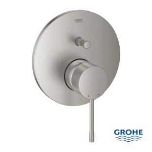Grohe Essence 24167DC1 Εξωτερικά Μέρη Εντοιχιζόμενης Μπαταρίας Λουτρού, Supersteel
