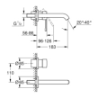 Grohe Essence 19408DC1 Εξωτερικά Μέρη Εντοιχιζόμενης Μπαταρίας Νιπτήρος, Supersteel