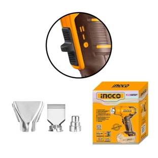Ingco Πιστόλι Θερμού Αέρα Μπαταρίας 20V Li-Ion SOLO HGLI2002 2