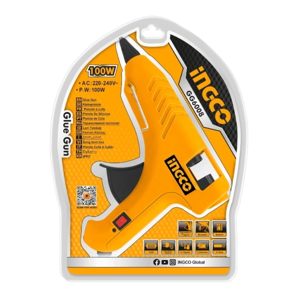 Ingco Ηλεκτρικό Πιστόλι Θερμόκολλας 100W GG6008