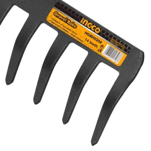 Ingco Ατσάλινη Τσουγκράνα με Ξύλινο Στυλιάρι HGRH0204 2