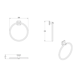 Κρίκος Πετσέτας Verdi Delta Χρωμέ - 3060322 2