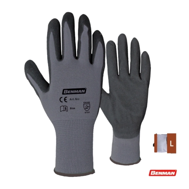 Benman Γάντια με Διπλή Επικάλυψη Νιτριλίου L 77300