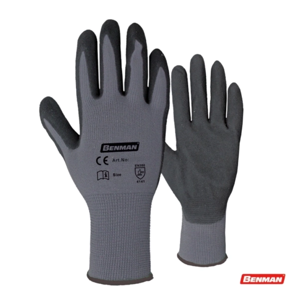 Benman Γάντια με Διπλή Επικάλυψη Νιτριλίου XL 77357