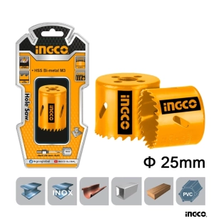 Ποτηροτρύπανο Bi-Metal 25mm Ingco HSB10251
