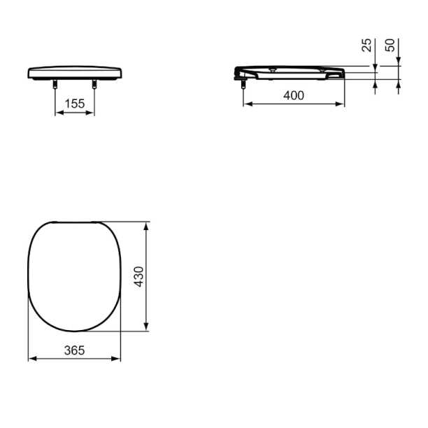 Κάθισμα λεκάνης Connect με μηχανισμό soft closing