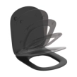 Κάθισμα λεκάνης Tesi II silk black με σύστημα soft closing