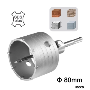 ingco Ποτηροκορώνα Μπετού-Τούβλου SDS plus 80mm HCB0801
