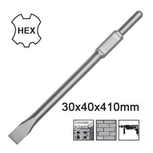 ingco Καλέμι με Κυλινδρικό Στέλεχος HEX 30x40x410mm...