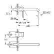Grohe Essence 19967001 Εξωτερικά Μέρη Εντοιχιζόμενης Μπαταρίας Νιπτήρος, χρωμέ