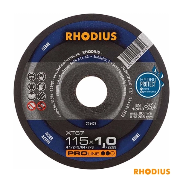 Δίσκος Κοπής Rhodius XT67 PRO 115x1.0 Steel 205425