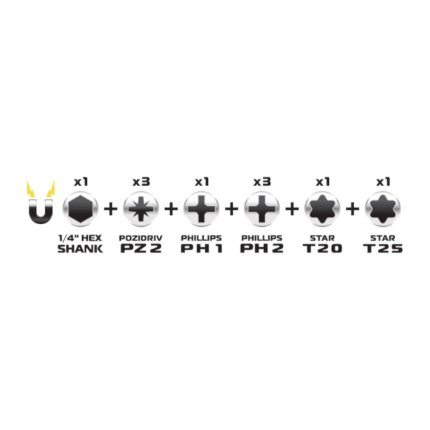 Benman Μύτες V5 STEEL με Αντάπτορα σετ 10τεμ 74149