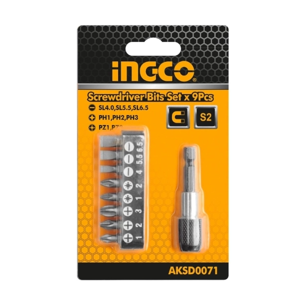 Ingco Μύτες με Μαγνητικό Αντάπτορα Σετ 9 τεμ....