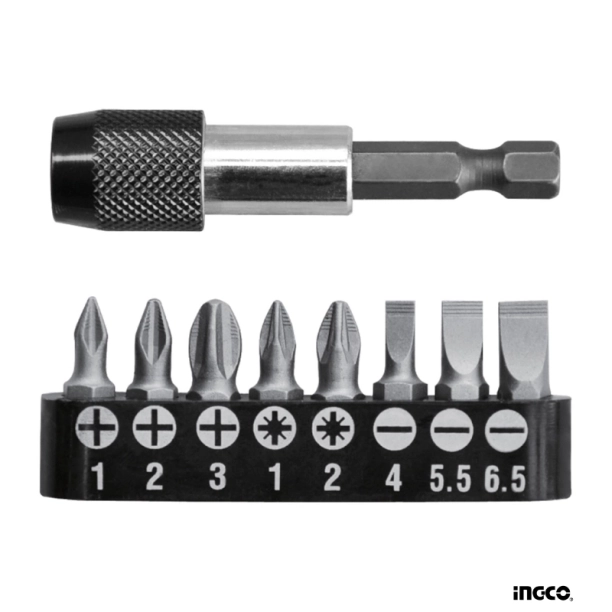 Ingco Μύτες με Μαγνητικό Αντάπτορα Σετ 9 τεμ....