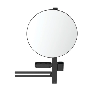 ALU+ ΜΠΑΡΑ LARGE ΕΠΙΤΟΙΧΙΑ ΜΕ ΚΑΘΡΕΠΤΗ ΚΑΙ ΑΞΕΣΟΥΑΡ ΑΛΟΥΜΙΝΙΟΥ ΜΑΥΡΟ ΜΑΤ