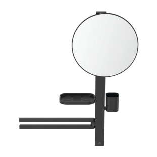 ALU+ ΜΠΑΡΑ MEDIUM ΕΠΙΤΟΙΧΙΑ ΜΕ ΚΑΘΡΕΠΤΗ ΚΑΙ ΑΞΕΣΟΥΑΡ ΑΛΟΥΜΙΝΙΟΥ ΜΑΥΡΟ ΜΑΤ