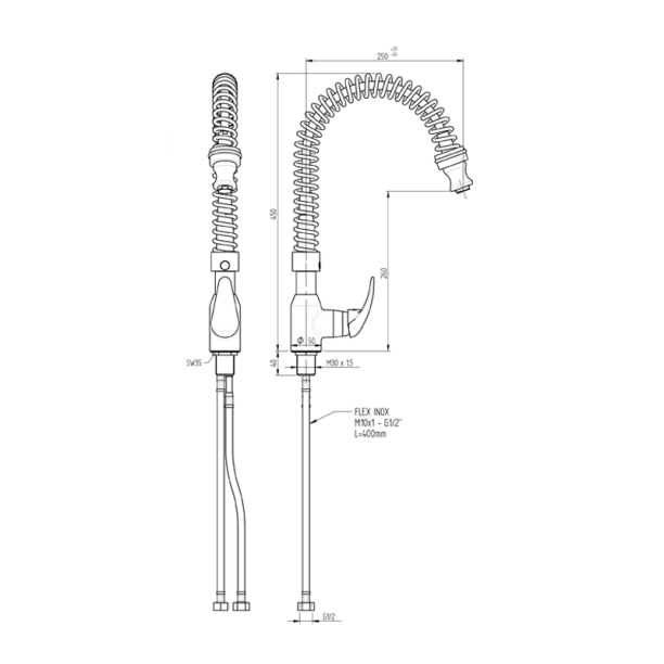 Μπαταρία Κουζίνας Επαγγελματικής Χρήσης Monolith Eros EROS004