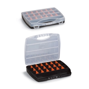 ΤΑΜΠΑΚΙΕΡΑ ΠΛΑΣΤΙΚH POLY 38 ΜΑΥΡΟ/ΠΟΡΤΟΚΑΛΙ - 38x30x6cm