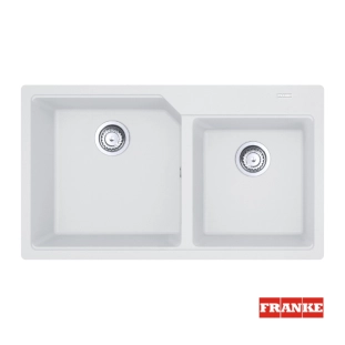 Νεροχύτης γρανιτένιος Urban UBG 86x50cm Polar white 2 γούρνες