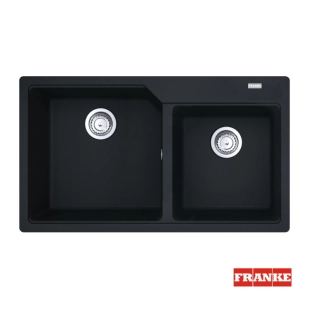 Νεροχύτης γρανιτένιος Urban UBG 86x50cm Black Mat 2 γούρνες